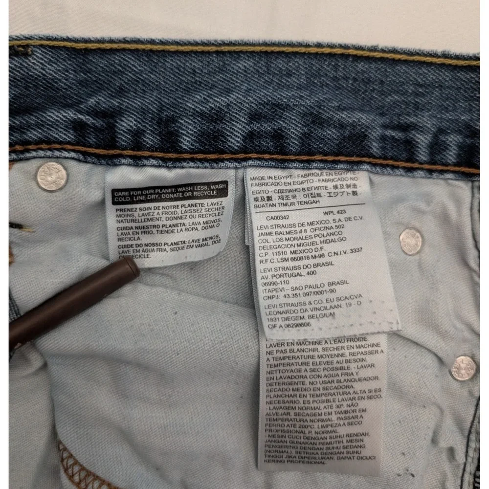 Levi's 505 Regular Fit Jeans Mens 34x32 Medium Wash Blue Denim Classic